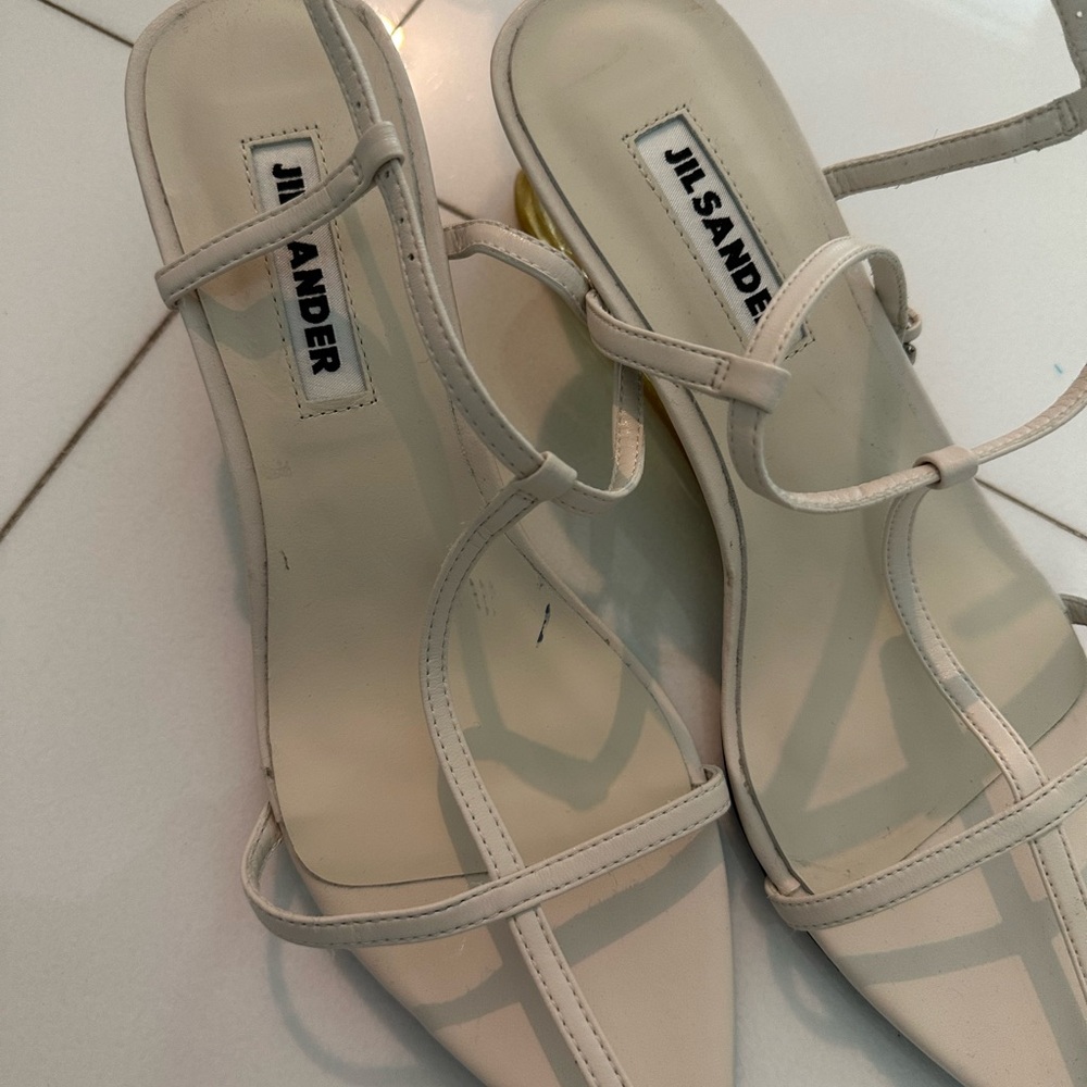 Jil Sander Women's Beige Strappy Sandals